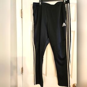 Adidas Black Athletic Pants with White Accents